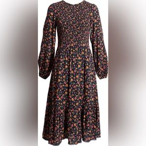 Lost + Wander Vineyards in the Valley Long Sleeve Midi Dress. Size L.